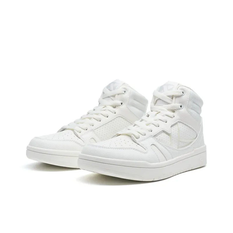 XTEP MAXX LITE Wear Resistant High Top Skateboard Shoes Women's Sail White-4