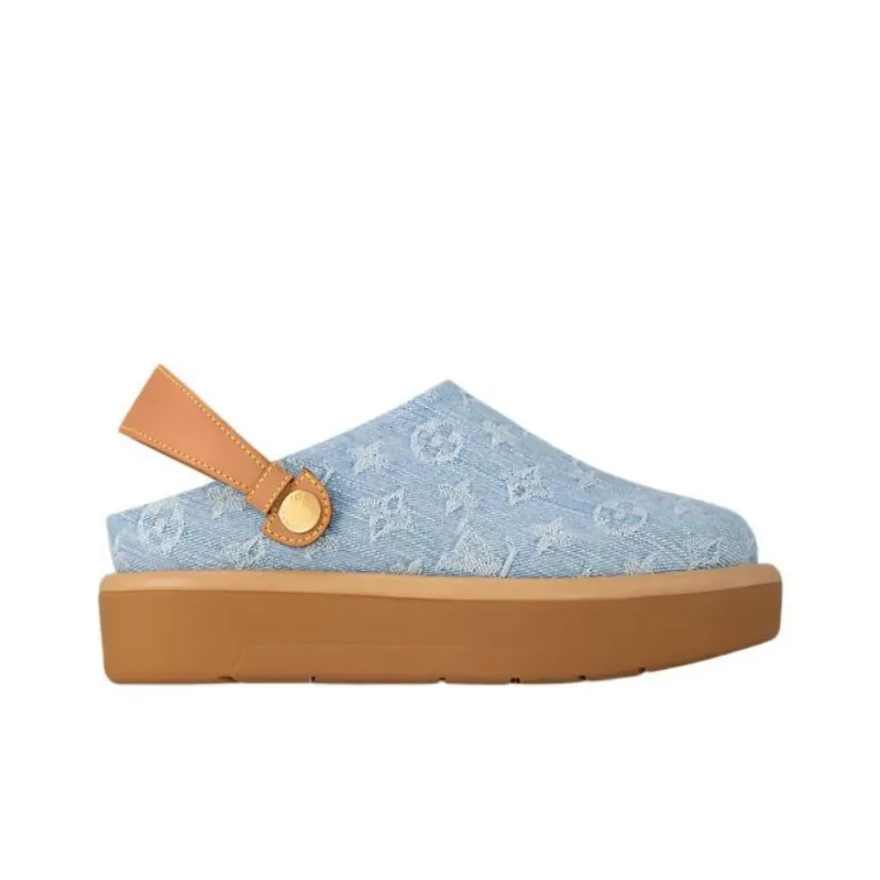 LOUIS VUITTON Aspen Casual Single Shoes Women's Sky Blue-1