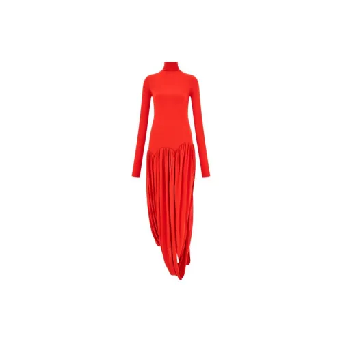 Ferragamo Long-Sleeved Dresses Women's Bright Red