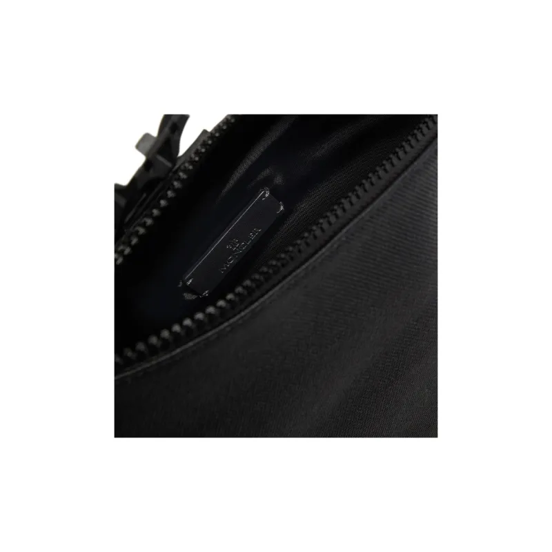Moncler Coated Canvas With Leather Shoulder Bag, Crossbody Bag Men's Black-6