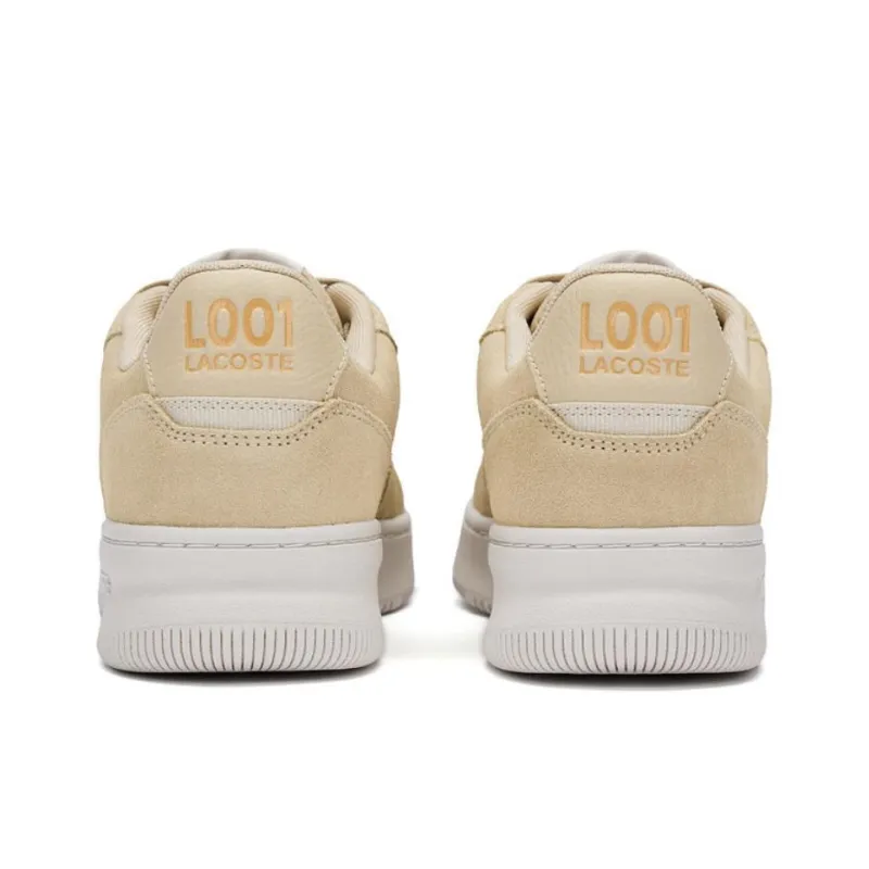 LACOSTE Anti Slip Wear Resistant Low Top Skateboard Shoes Men's Natural/Ecru-3