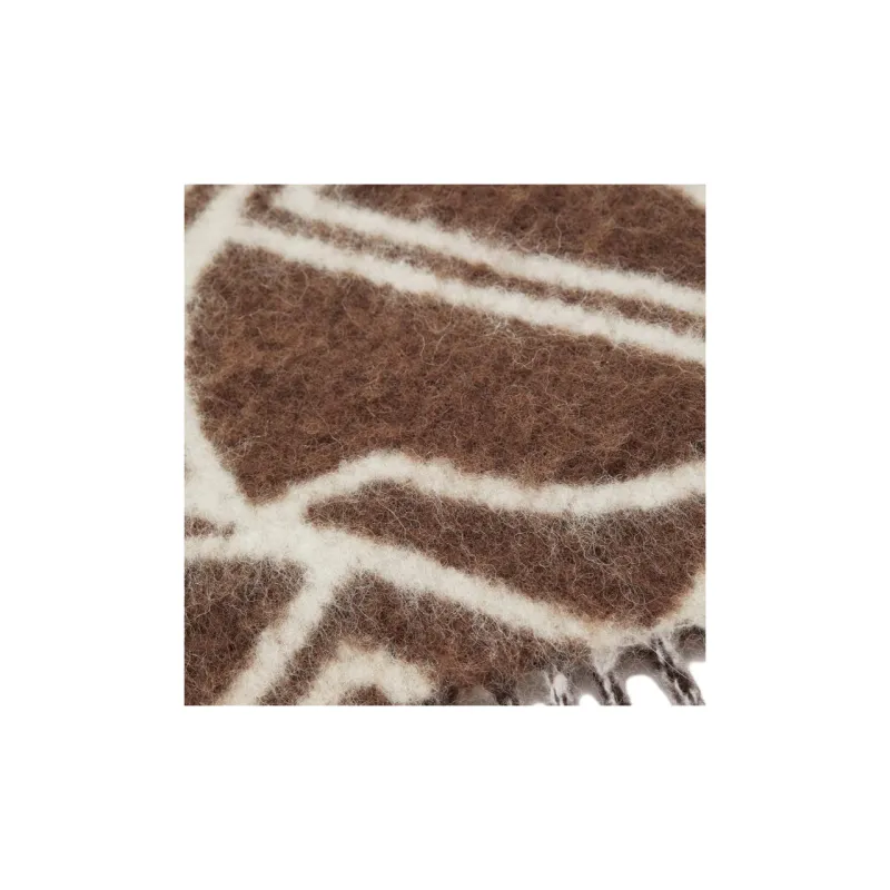 Moncler Wool Knit Scarves Women's Brown-1