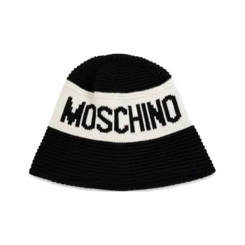 MOSCHINO Intarsia-logo Knit Beanie