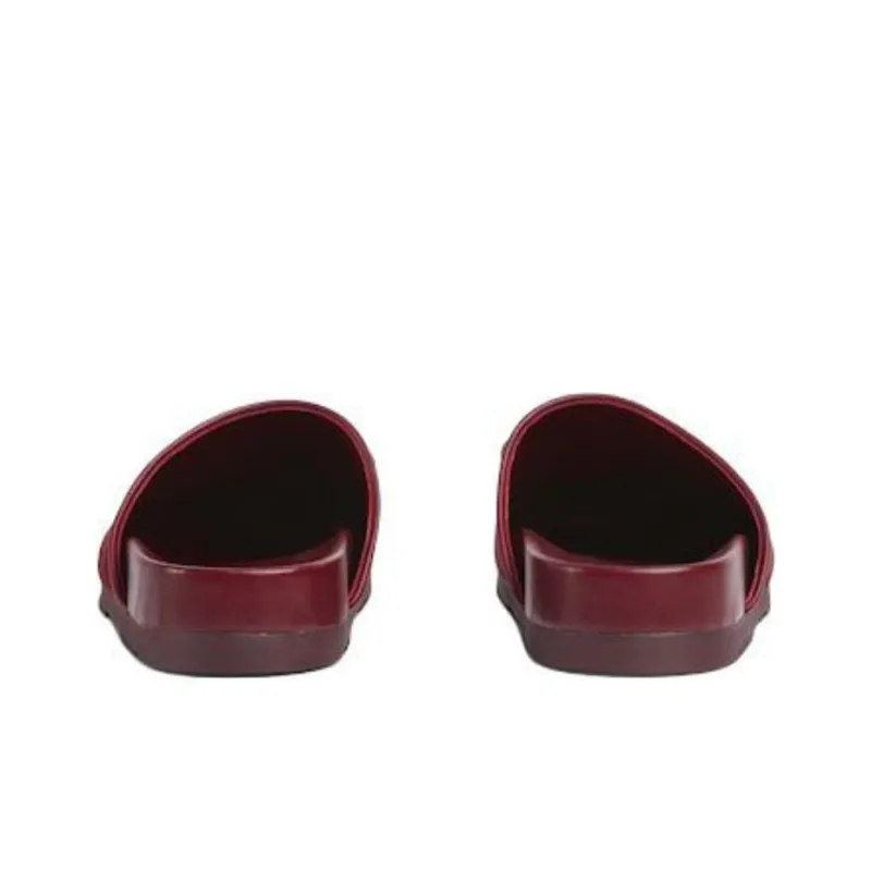 GUCCI Closed Toe Slippers 3.5cm Women's Red-4