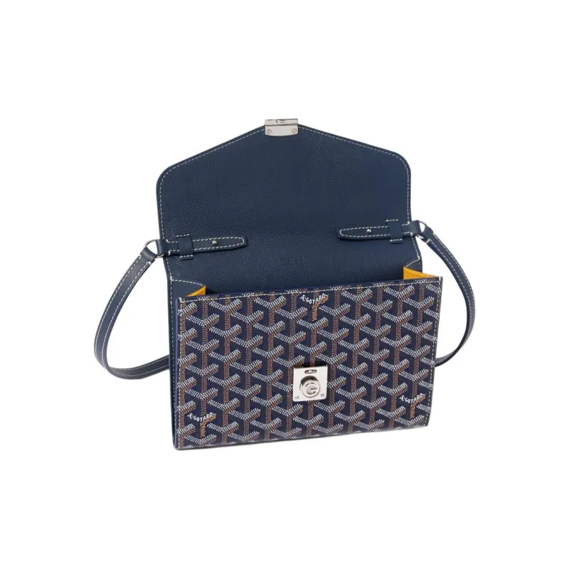 GOYARD Canvas With Calfskin Shoulder Bag Crossbody Bag Unisex Dark Blue-2