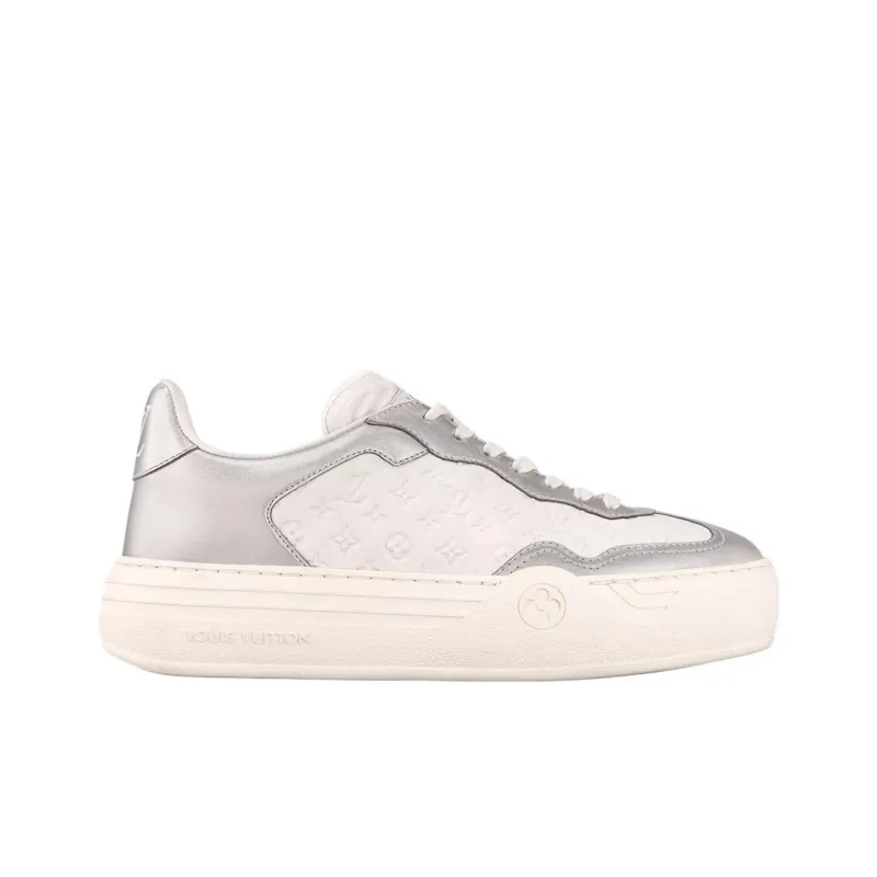 LOUIS VUITTON Lv Groovy Low Top Skateboard Shoes Women's Silver-1