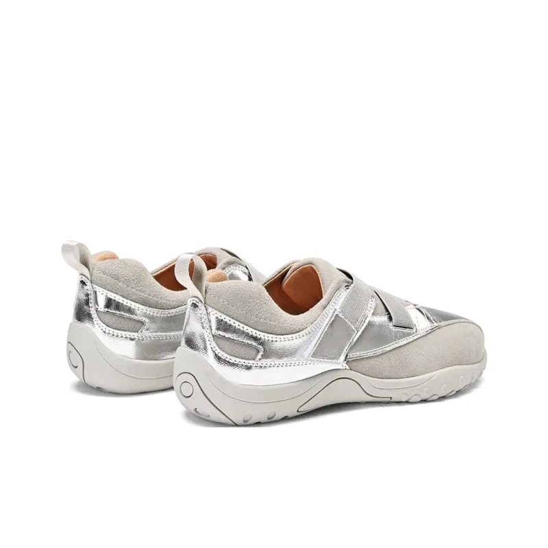 BOSSSUNWEN Low Top Casual Shoes Women's Silver-2