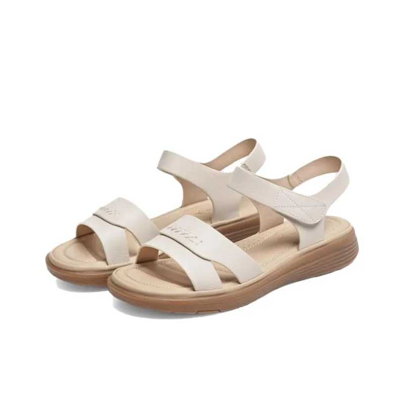 RED DRAGONFLY One Strap Sandals 3.5cm Women's Ecru-1