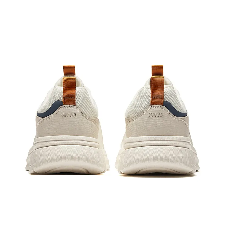 Anta Life Collection Anti Slip Wear Resistant Low Top Casual Shoes Men's Beige Gray-3