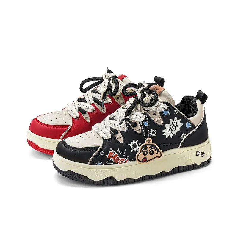 Crayon Shinchan Lightweight Breathable Height Increasing Low Top Skateboard Shoes Unisex-24
