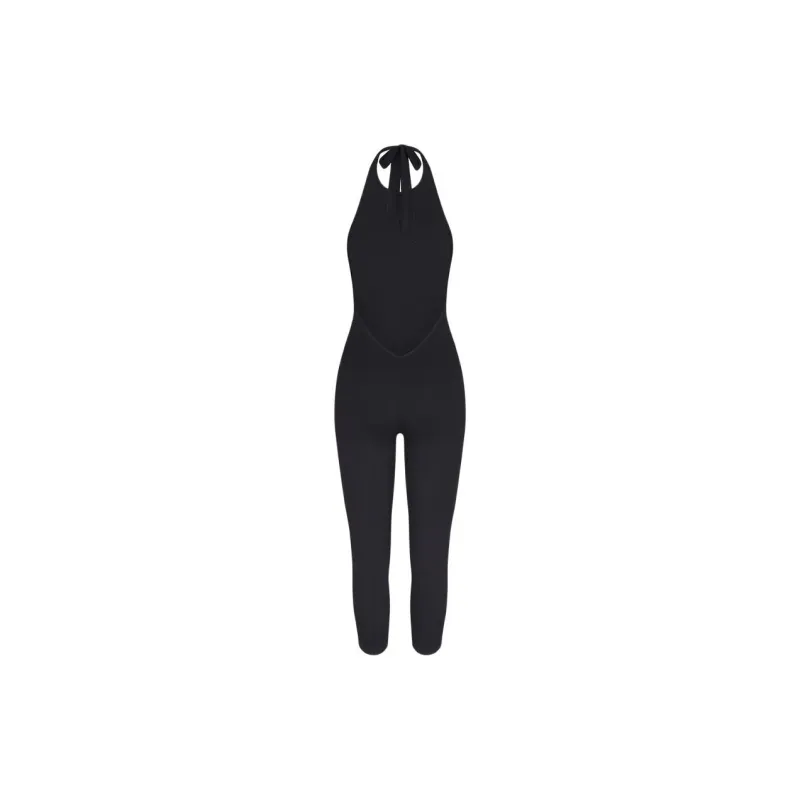 Khy SS24 DROP 009 Smooth Stretch Capri Catsuit Jumpsuit Women's Black-1