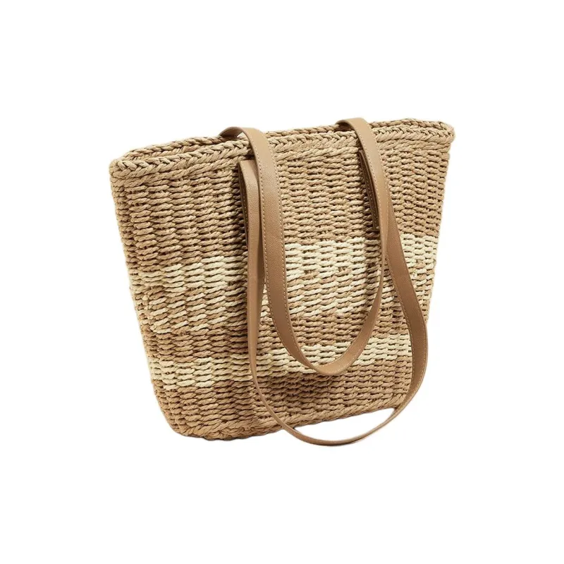ST&SAT Fabric One Shoulder Handbag Regular Women's Khaki-2