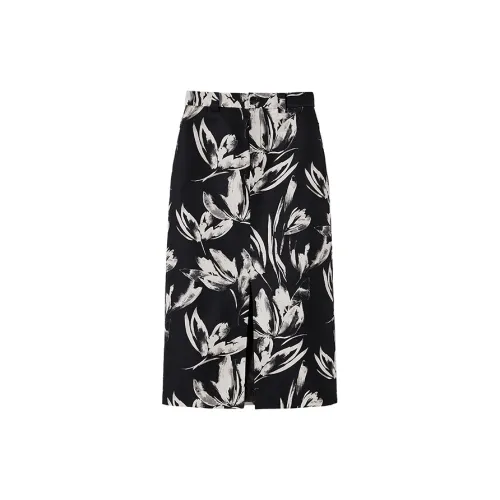 NINI WEST Casual Long Skirts Women's Black/White