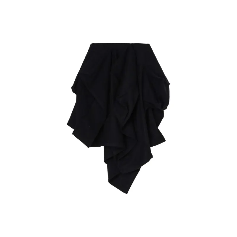 Yohji Yamamoto Melton Asm Box Detail Skirt-1