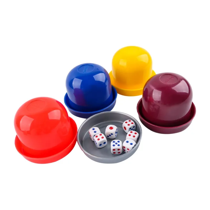 Miao Ji Dice Cup And Color Cup Five Piece Set Color Dice Shaker Cup And Stopper With 30 Pcs Dice Board Games-10