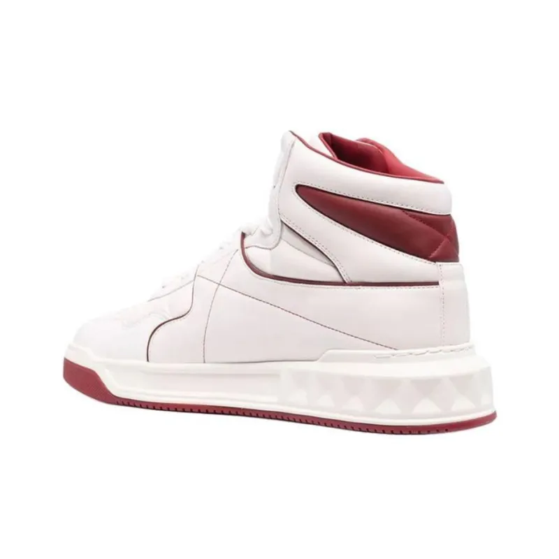 Valentino High top High Top Stylish Skateboarding Shoes Men's White-3