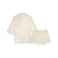 Five-Petal Plum Blossom Button Women's Summer Clothing Sets