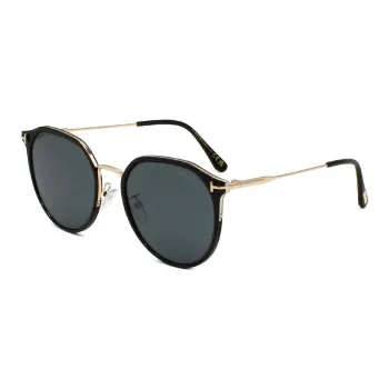 TOM FORD Plastic Metal Oval Sunglasses Unisex Black