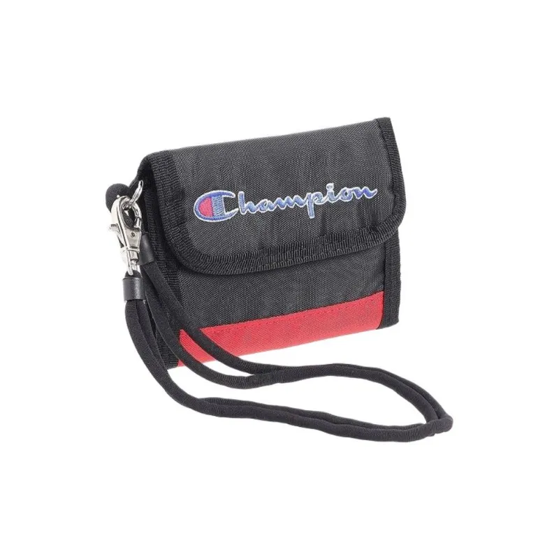 Champion Polyester Wallet Unisex Black & Red-0