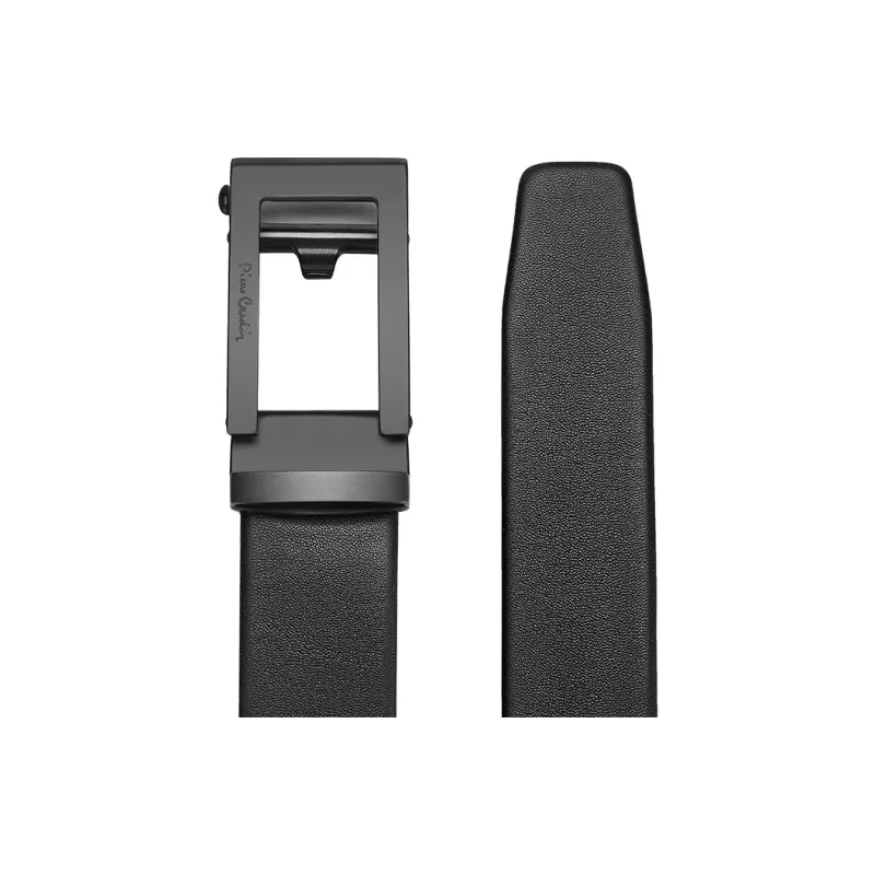 PIERRE CARDIN Stainless Steel Leather Belts Men's Width 3.4cm-4