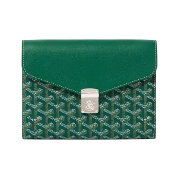 GOYARD Canvas With Calfskin Shoulder Bag, Crossbody Bag Unisex Green