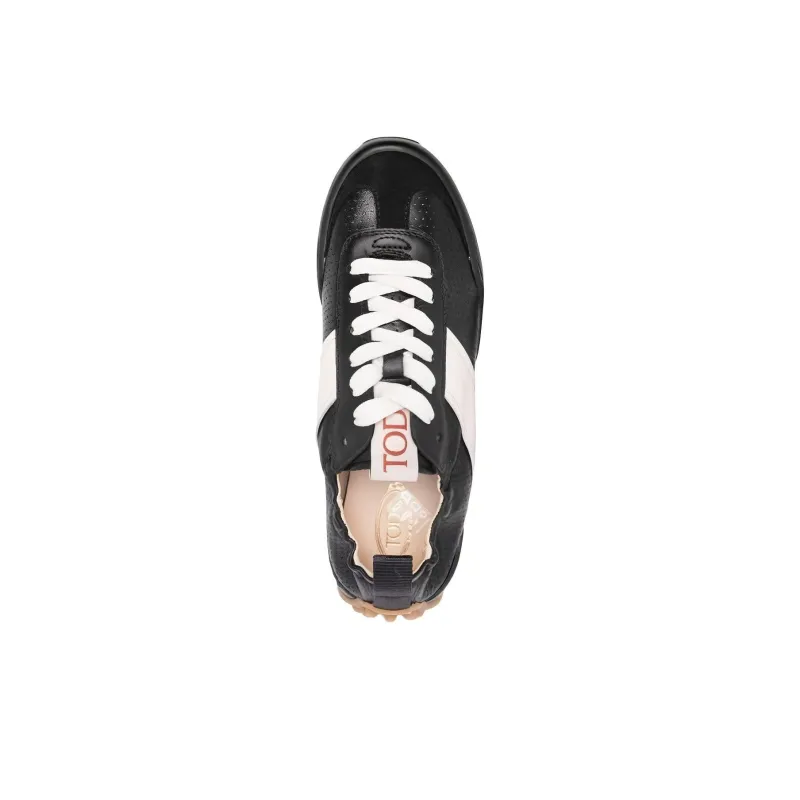 TOD'S Elasticated-trim Leather Sneakers-4