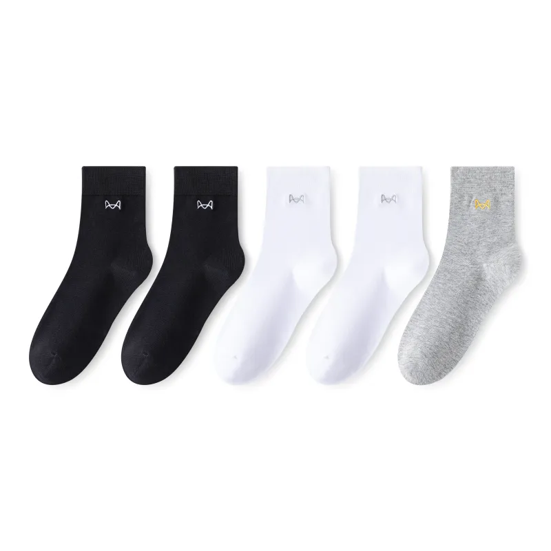 MIIOW Cool One Summer Series Mid Calf Socks Unisex 5 Pack-1