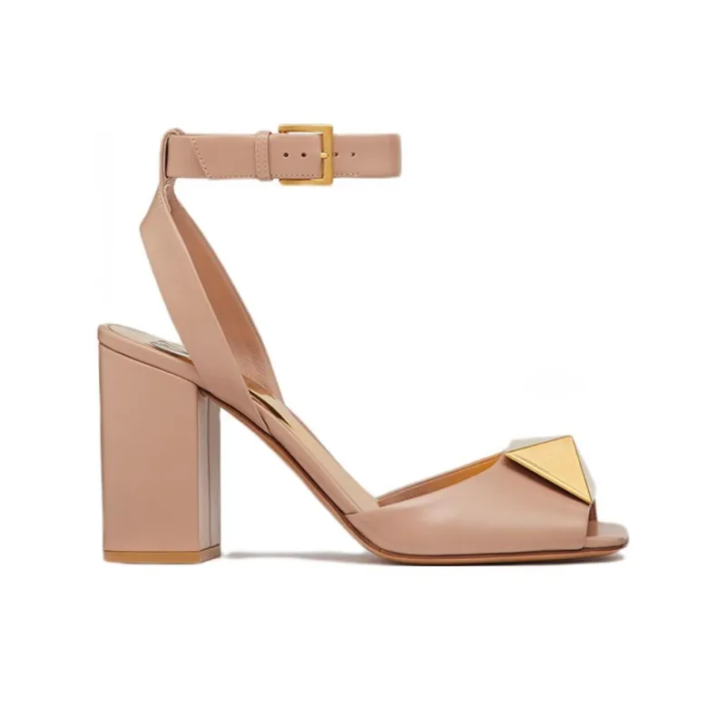 Valentino One Stud Garavani One Strap Sandals Women's Rose Pink-1
