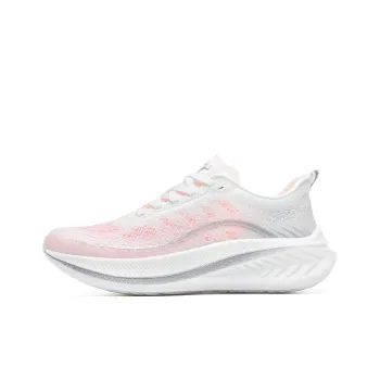TREEPERI Breathable Coverage Balance Low-Top Carbon Board Marathon Running Shoes Men's Silver Light White