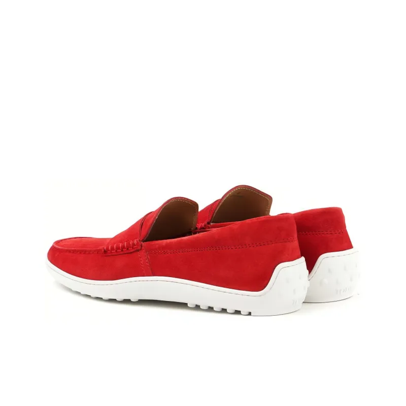 TOD'S Gommino Loafers Men Low Top Red-3