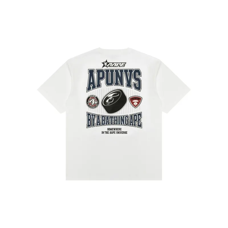 Aape Moonface Logo College T shirt-3