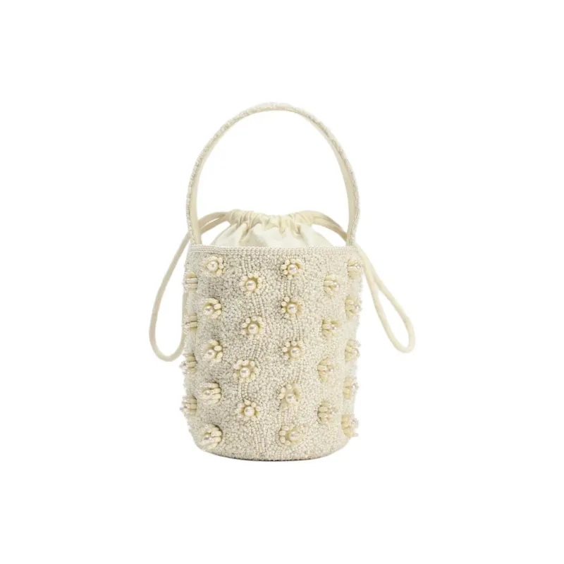 ZARA Polyester Shoulder Bag, Crossbody Bag, Handbag Mini Women's White-0