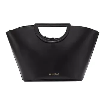 COCCINELLE Cow Split Leather Shoulder Bag Crossbody Bag Handbag Small Size Women's Black
