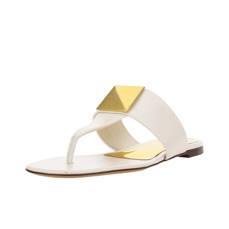 Valentino Garavani Plaque Detailing Flat Sandals-2