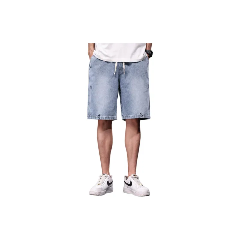 Tonlion Denim Shorts Men's Light Blue-1