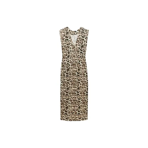 ZARA Sleeveless Dresses Women's Leopard