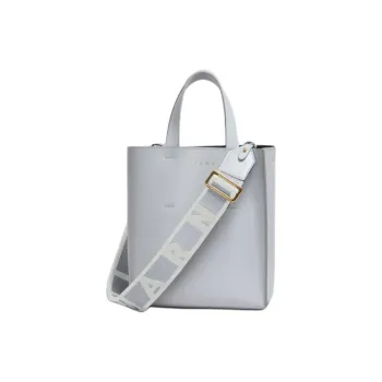 MARNI Museo Calfskin Shoulder Bag, Crossbody Bag, Handbag Mini Women's Gray
