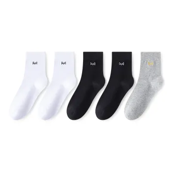 MIIOW Cool One Summer Series Mid Calf Socks Unisex 5 Pack