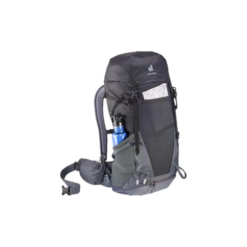 DEUTER 600 D Polyester Yarn Outdoor Hiking Bag Backpacks Unisex Black With Stone Ink-3
