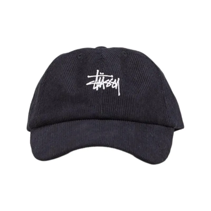 Stussy Corduroy Baseball Caps Men's Black-1