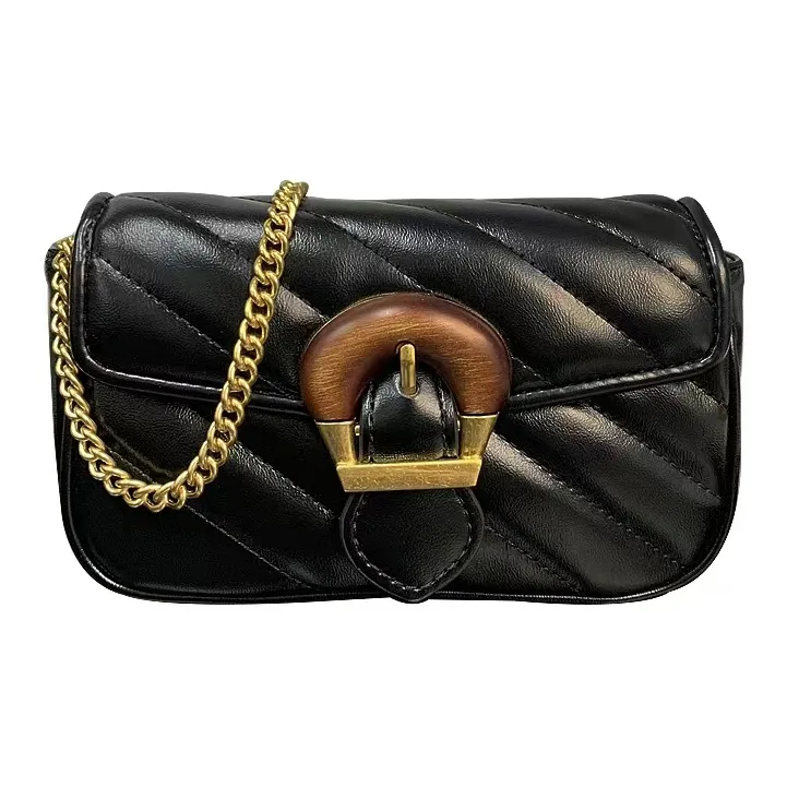 Carksky PU Shoulder Bag Women's Ecru/Black/Caramel-3