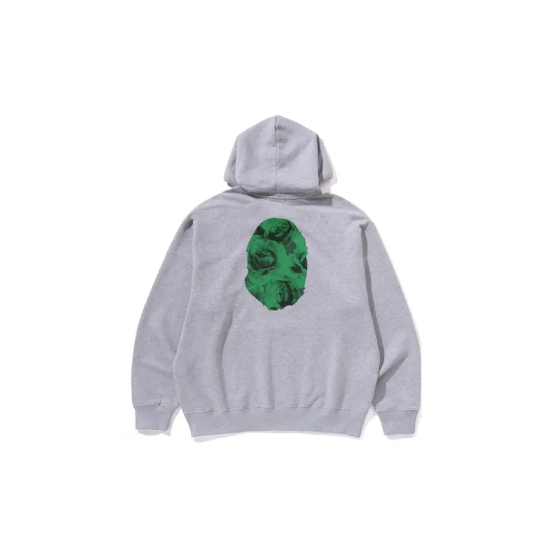 A BATHING APE Floral Solid Camo Ape Head Relaxed Fit Pullover Hoodie-6