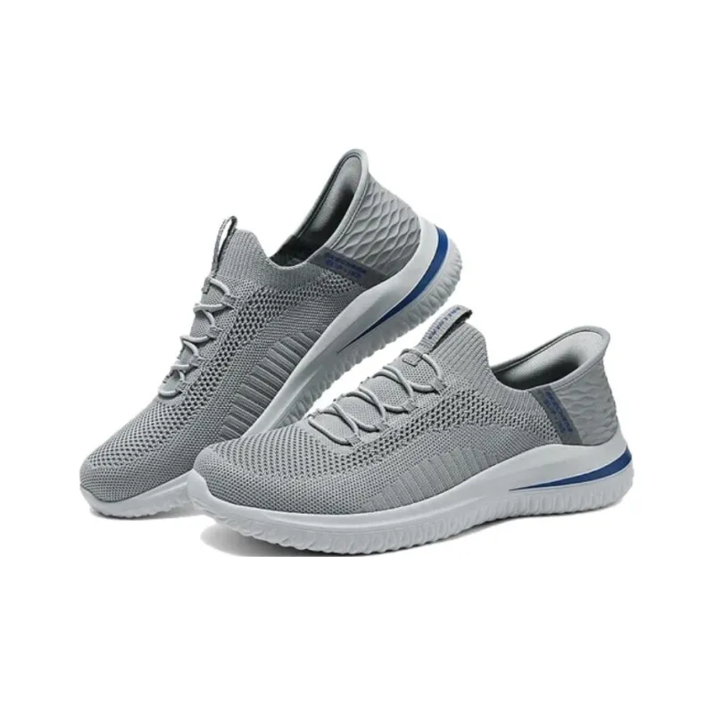 Skechers MENS USA Anti Slip Wear Resistant Low Top Casual Shoes Men's Gray-3