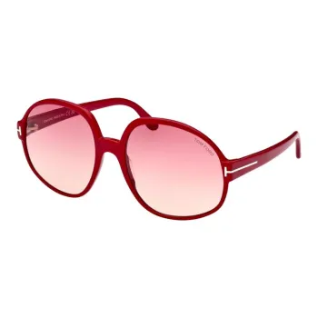TOM FORD Acetate Irregular Shape Sunglasses Women's Red