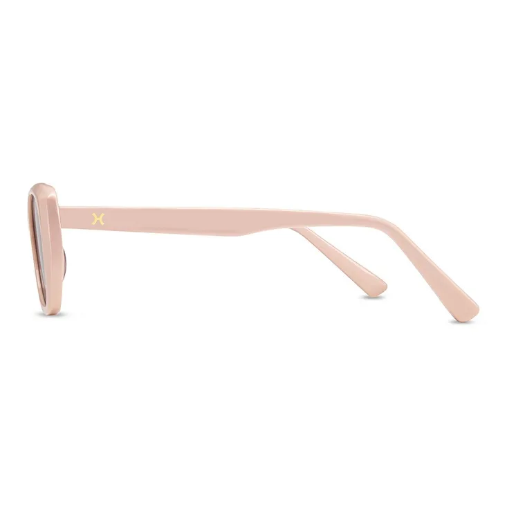 LOHO Plate Frame Oval Sunglasses Unisex Peach Pink-2