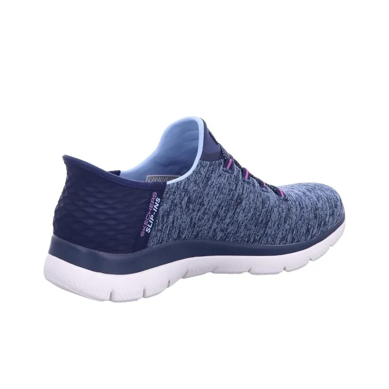 Skechers Summits Anti Slip Wear Resistant Low Top Casual Shoes Women's Marine Blue-4