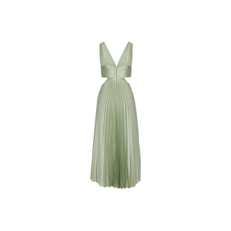 ARITZIA SS24 Ten Showpiece Satin Dress Slip Dresses Women's Silver Sage Green/Silver Sage Green-1