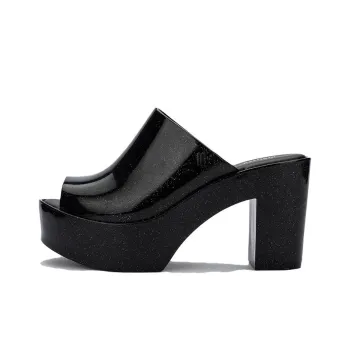 MELISSA Slide Slippers Women's Sparkling Black