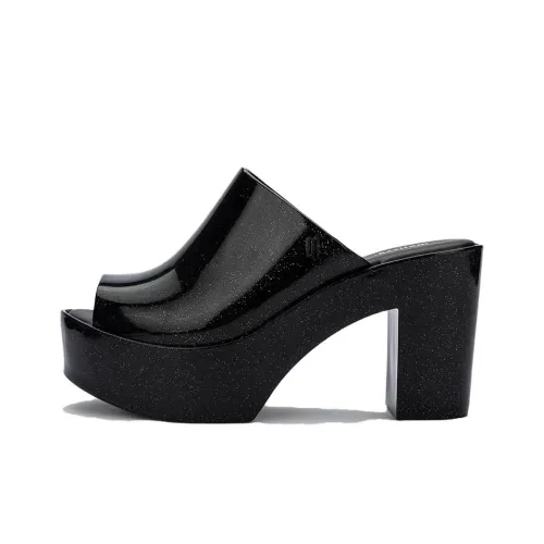 MELISSA Slide Slippers Women's Sparkling Black