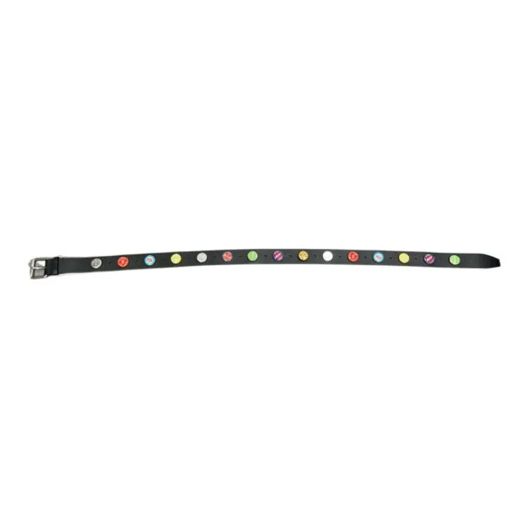 Balenciaga Bottle Cap Decoration Buckle Design Belt Men's Black-1